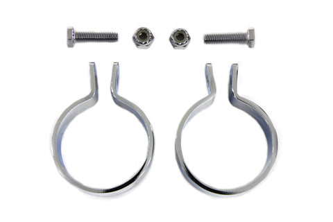 Chrome 1-7/8 inch Muffler End Clamp Set - V-Twin Mfg.