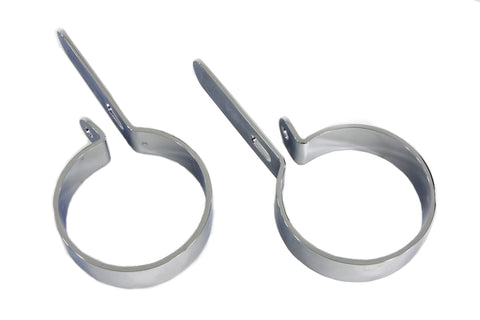 Chrome 3 inch Muffler Hanger Clamp Set - V-Twin Mfg.