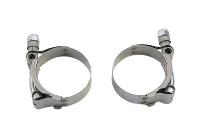 Exhaust Clamp Set Stainless Steel - V-Twin Mfg.