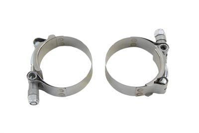 Stainless Steel Hex Nut Type Exhaust Clamp Set - V-Twin Mfg.