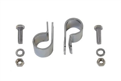 Chrome 1 inch Muffler Clamp Set - V-Twin Mfg.