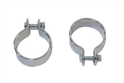 Chrome 1-3/4 inch Muffler Body and End Clamp Set - V-Twin Mfg.