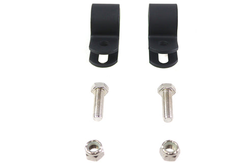 Black 1 inch Muffler Clamp Set - V-Twin Mfg.