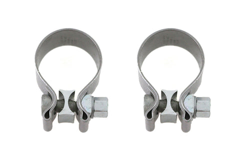OE M8 Muffler Clamp Set Stainless Steel - V-Twin Mfg.