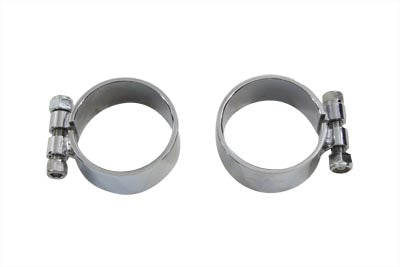 Chrome Allen Type Exhaust Clamp Set Wide - V-Twin Mfg.