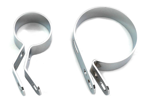 Chrome Muffler Clamp Set - V-Twin Mfg.