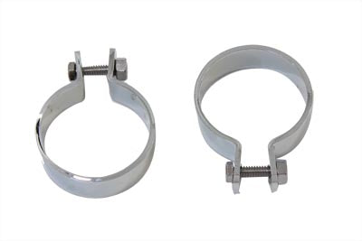Chrome 2 inch Muffler Body and End Clamp Set - V-Twin Mfg.