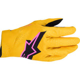 ALPINESTARS Supertech MX Gloves - Gold/Black/Fluo Pink - Small 3560526-5005-S