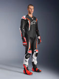 ALPINESTARS GP Tech v5 1-Piece Leather Suit - Black/White/Red Fluo - US 46 / EU 56 3150226-1231-56