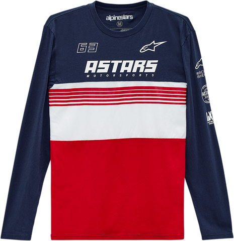 IN STOCK ALPINESTARS Turbo Long-Sleeve T-Shirt - Navy/Red - Large 1213711117030L