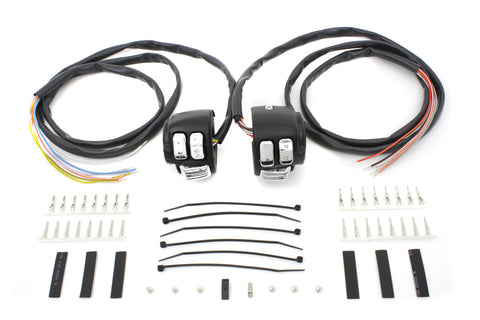 Handlebar Control Switch Housing Kit Black - V-Twin Mfg.