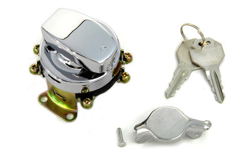 Fat Bob Ignition Switch with 6 Terminals Chrome - V-Twin Mfg.
