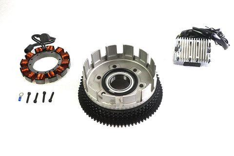 Alternator 19 Amp Charging System Kit Chrome - V-Twin Mfg.