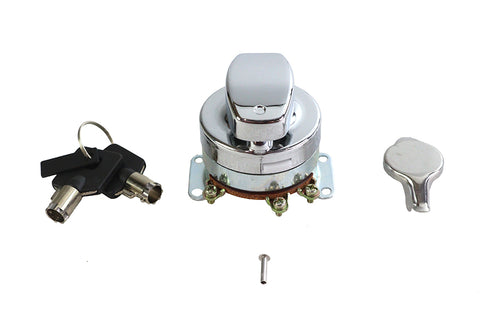 Hinge Ignition Switch 6 Terminal Chrome - V-Twin Mfg.