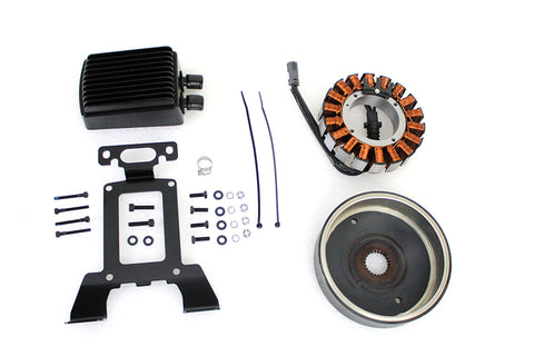 Alternator Charging System Kit 54 Amp Black - V-Twin Mfg.