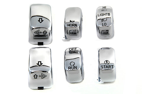 Handlebar Switch Cap Set Chrome - V-Twin Mfg.