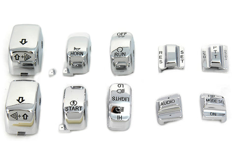 Handlebar Switch Cap Set Chrome - V-Twin Mfg.