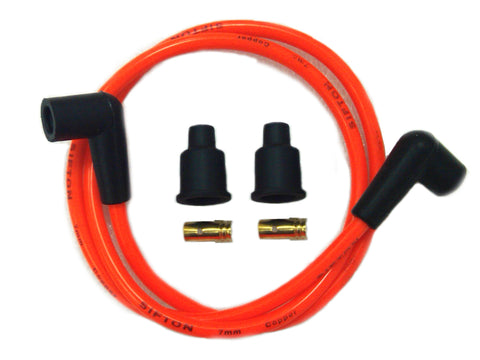 Orange Copper Core 7mm Spark Plug Wire Kit - V-Twin Mfg.