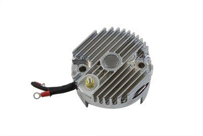 Chrome 12 Volt Regulator End Cover with High Output - V-Twin Mfg.