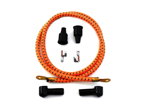 9mm Vintage Cloth Spark Plug Wire Kit - V-Twin Mfg.