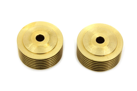 Brass Spark Plug Cool Fin Set - V-Twin Mfg.