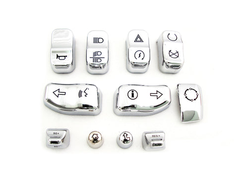 Handlebar Switch Cap Set Chrome - V-Twin Mfg.