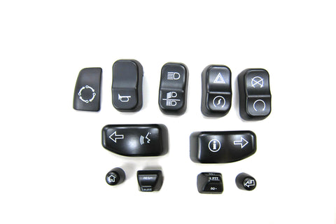 Handlebar Switch Cap Set Black - V-Twin Mfg.