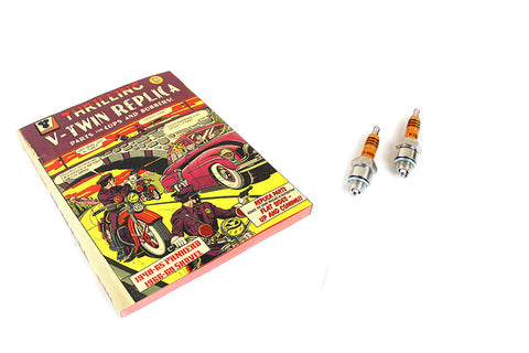 Panhead Spark Plug Set and Book Kit - V-Twin Mfg.