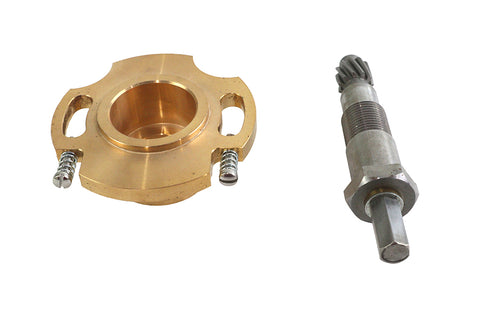 Magneto Base with Shaft and Gear - V-Twin Mfg.