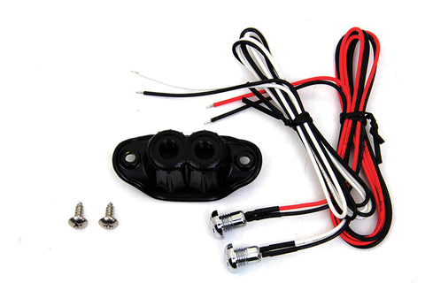 Old School Dual Switch Kit Black - V-Twin Mfg.