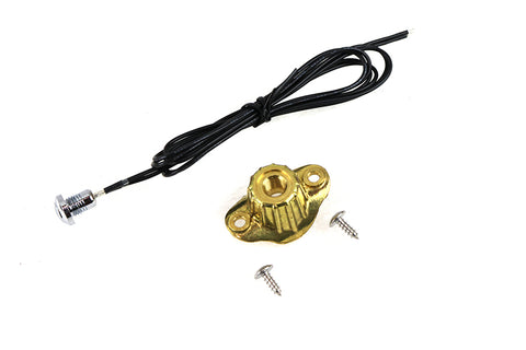 Old School Single Switch Kit Brass Finish - V-Twin Mfg.
