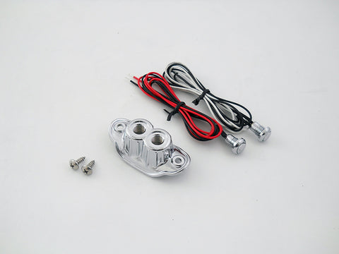 Old School Dual Switch Kit Chrome - V-Twin Mfg.