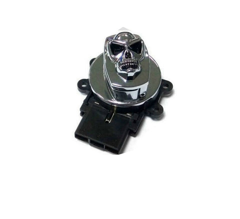 Chrome Ignition Switch with Chrome Skull - V-Twin Mfg.