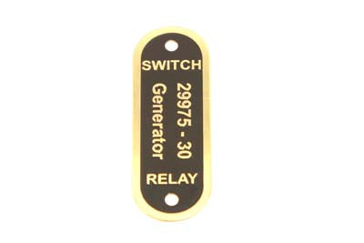 Generator Tag - V-Twin Mfg.