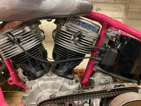Big Twin Coil Mount with Switch Bracket Raw - V-Twin Mfg.