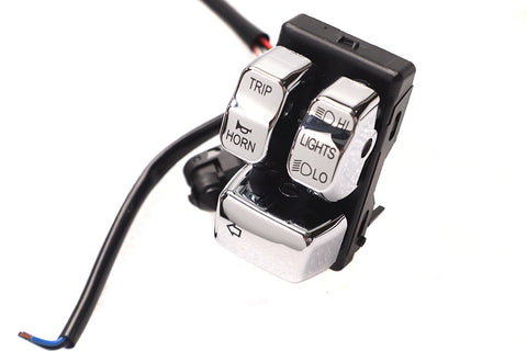 Left Side Handlebar Control Module Chrome - V-Twin Mfg.