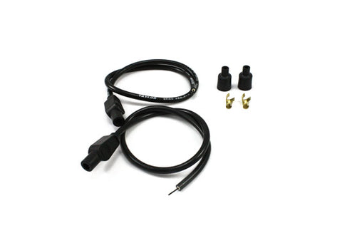 Universal Pro Black 8mm 180° Spark Plug Kit - V-Twin Mfg.