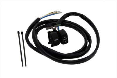Handlebar Switch Dimmer and Horn Black - V-Twin Mfg.