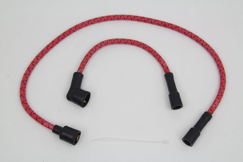 Sumax Red with Black Tracer 7mm Spark Plug Wire Set - V-Twin Mfg.