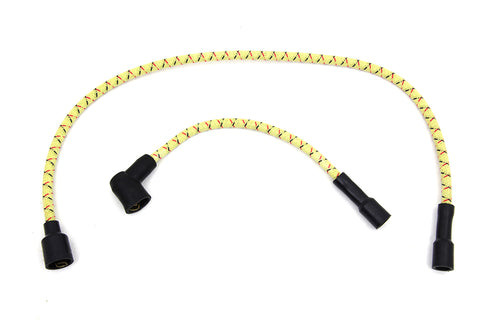 Sumax Yellow with Black & Red Tracer 7mm Spark Plug Wire Set - V-Twin Mfg.