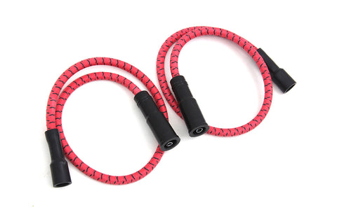 Sumax Red with Black Tracer 7mm Spark Plug Wire Set - V-Twin Mfg.