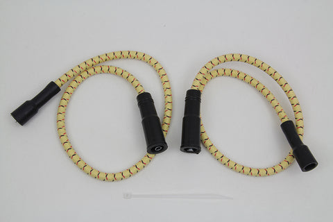 Sumax Yellow with Black & Red Tracer 7mm Spark Plug Wire Set - V-Twin Mfg.