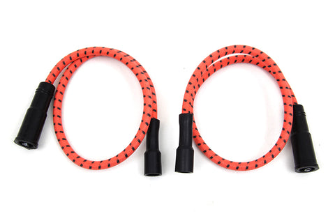Sumax Orange with Black Tracer 7mm Spark Plug Wire Set - V-Twin Mfg.