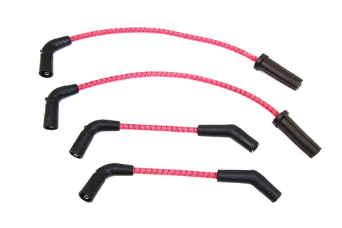 Sumax Red with Black Tracer 7mm Spark Plug Wire Set - V-Twin Mfg.