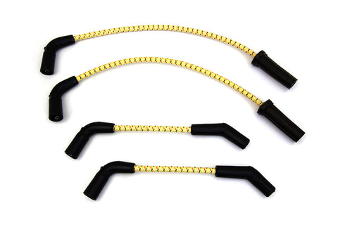 Sumax Yellow with Black & Red Tracer 7mm Spark Plug Wire Set - V-Twin Mfg.