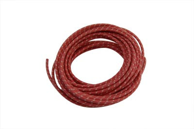 Red 25' Cloth Covered Wire - V-Twin Mfg.
