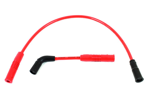 Accel 8mm S/S Spiral Core Ignition Wire Set Red - V-Twin Mfg.