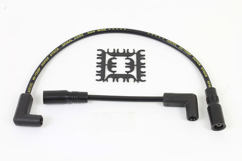 Accel 8mm S/S Spiral Core Ignition Wire Set Black - V-Twin Mfg.