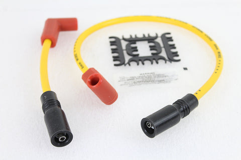 Accel 8mm S/S Spiral Core Ignition Wire Set Yellow - V-Twin Mfg.