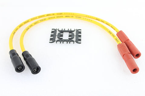 Accel 8mm S/S Spiral Core Ignition Wire Set Yellow - V-Twin Mfg.